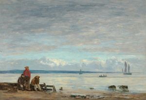 Honfleur. Pêcheurs sur la grève