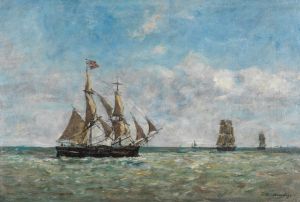 Bateaux de pêche devant Trouville