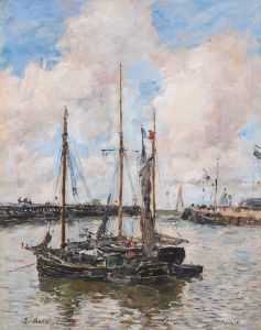 L’entrée du port de Trouville