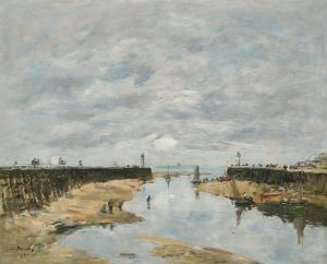 Trouville, les jetées, marée basse