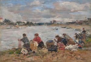 Laveuses au bord de la Touques