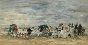 Trouville, Scène de plage