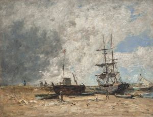 Le rivage de Trouville, marée basse