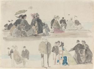 Ladies and Gentlemen on the Beach, in Two Registers