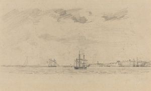 Coastal Landscape with Shipping