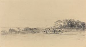 L’Ile aux Moines with Figure and Cart