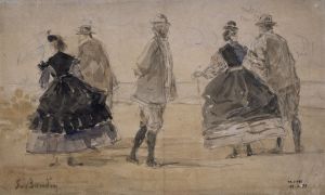 Groupe au bord de la mer