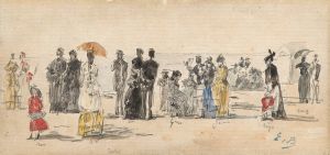Crinolines sur la plage