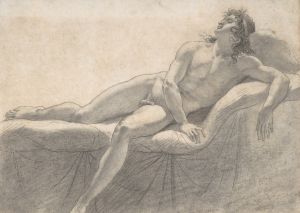 Male Nude Reclining on a Divan