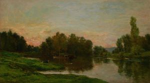 The Painter’s Barge at the Ile de Vaux on the Oise River