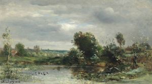 Ducklings On A Lake