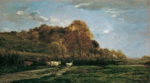 Herbstliche Aulandschaft Abendstimmung