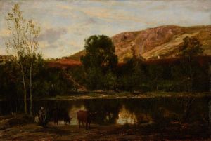 Paysage, étang