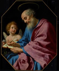 Saint Matthew Writing His Gospel