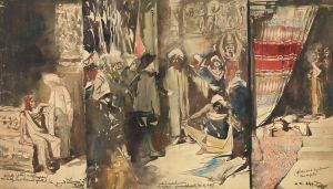 Large Indian Triptych