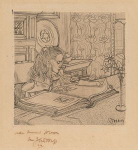 Charley Looking at an Album of Prints