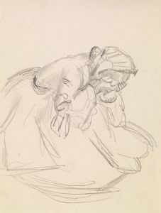 Female – Sketch of a distraught Woman, seated