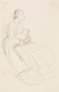 Female – Sketch of Mother breastfeeding her Baby