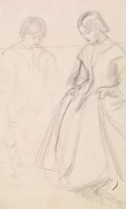 Female – Sketches of a Girl holding her Skirt