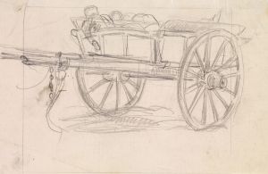 The Plague of Elliant – Sketch of a Cart carrying the Dead
