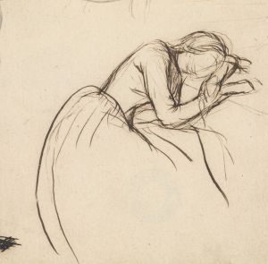 A Woman Bowed in Grief