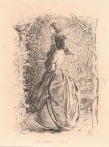 Happy Spring Time. Woman and Child Looking at Bird in Nest.
