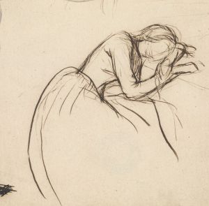 A Woman Bowed in Grief