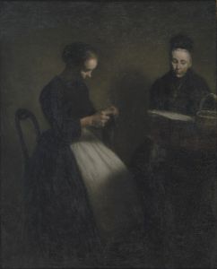 Evening in the Drawing Room. The Artist’s Mother and Wife