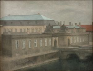 View of Christiansborg Palace. Late Autumn