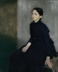 Portrait of a young woman. The artist’s sister Anna Hammershøi