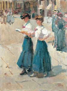 Midinettes On The Plâce Vendome, Paris