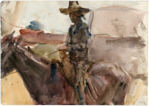 Cowboy te paard