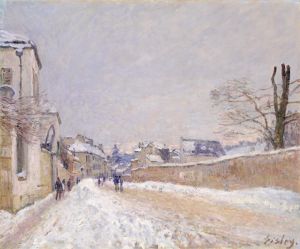 Rue Eugène Moussoir at Moret; Winter