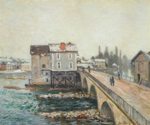Le Pont De Moret Et Les Moulins – Effet D’hiver