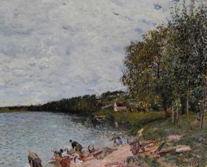 Lavandières près de Champagne