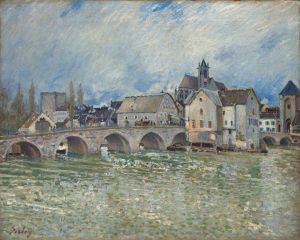 Le Pont de Moret-sur-Loing, temps de crue