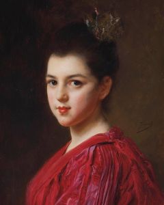 Femme à la robe rouge