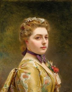 A Lady In A Golden Gown