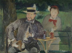 Portrait D’ernest Hoschedé Et Sa Fille Marthe