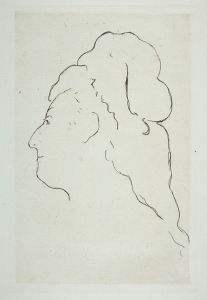 Profile of Eva Gonzales turned to the left