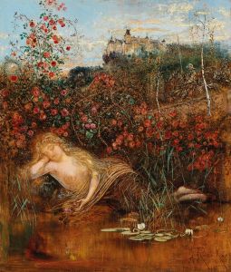 A Kamptal Nymph under a Rose Hedge