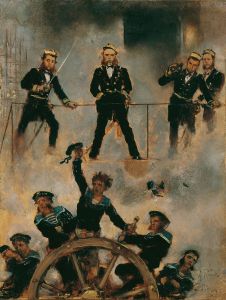 Tegetthoff in der Seeschlacht bei Lissa II