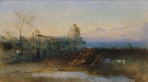 Landschaft mit Burg