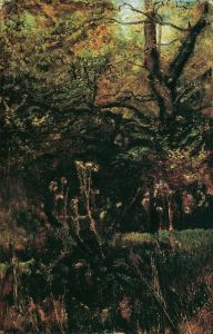 Waldlichtung mit Disteln