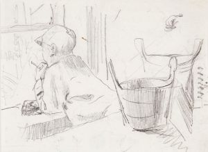 Boy Looking Out of the Window