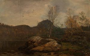 Høst. skogsfjord, Mandal