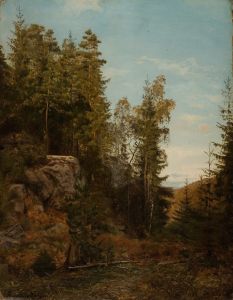 Skoginteriør. Bjelland, Mandal