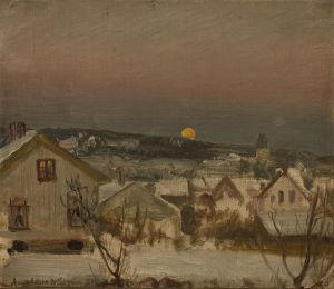 Vinteraften fra ateliervinduet