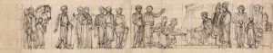 Study of Knights, Paying Homage, to the King
