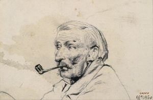 Head of a Man Smoking a Pipe